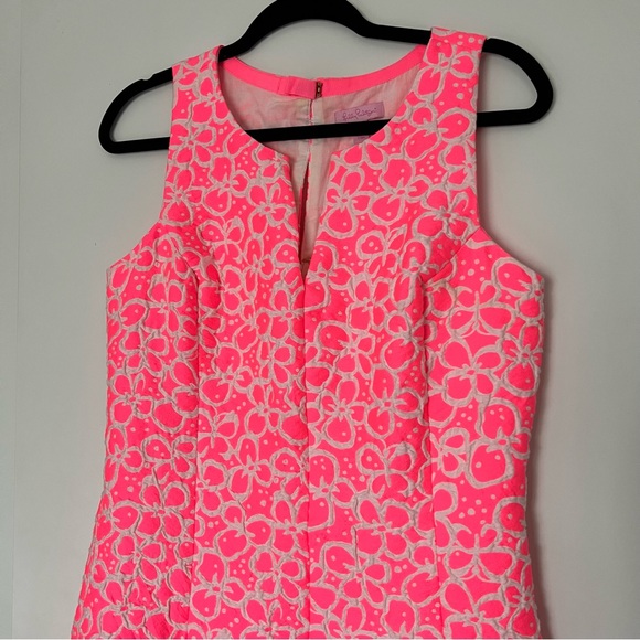 Lilly Pulitzer Percy Dress Fiesta Pink Size 8 EUC - Picture 3 of 8